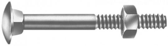 BULON FR P / MADERA C / TUERCA 3 /8 X 7 PO