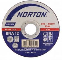 DISCO CORTE METAL NORTON 115 X 1,6 X 22,2MM BNA12