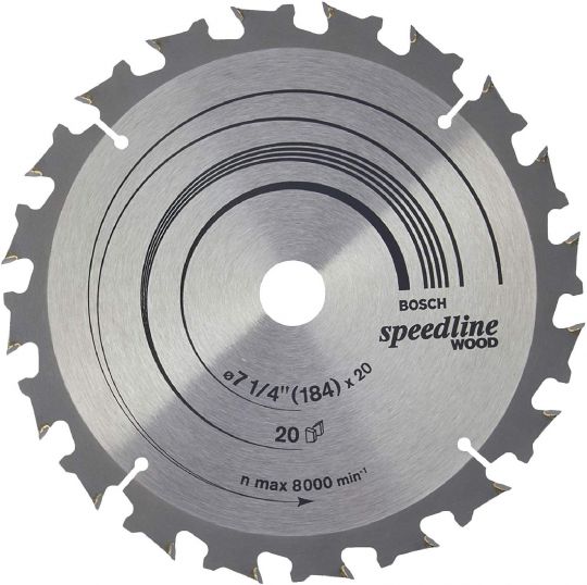 DISCO SIERRA CIRCULAR MADERA BOSCH SPEEDLINE 7.1 /4 X 5 /8 X 20D 2608640996