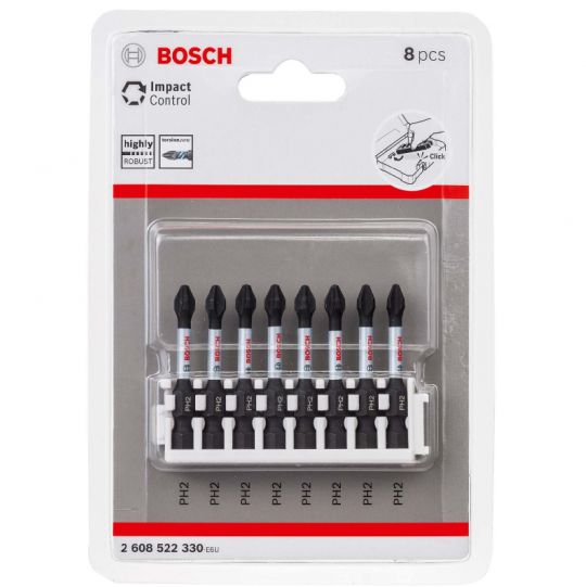 JUEGO PUNTAS IMPACTO BOSCH PH2 X 50MM 8PZ 2608522330