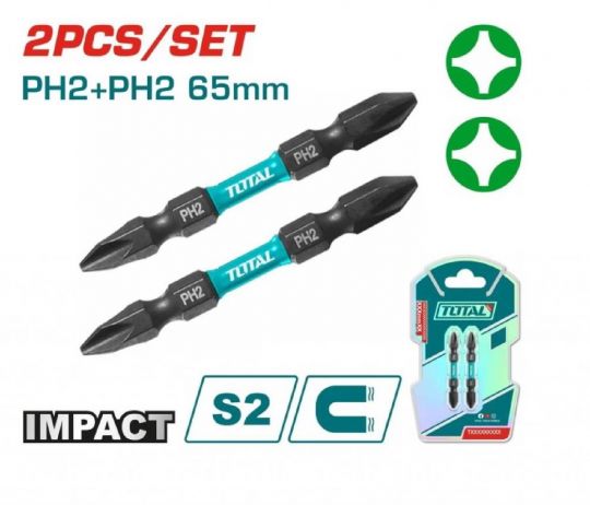 PUNTERA PHILLIPS IMPACTO PH2 X 65 TOTAL TACIM72PH265 (BLISTER 2PZ)