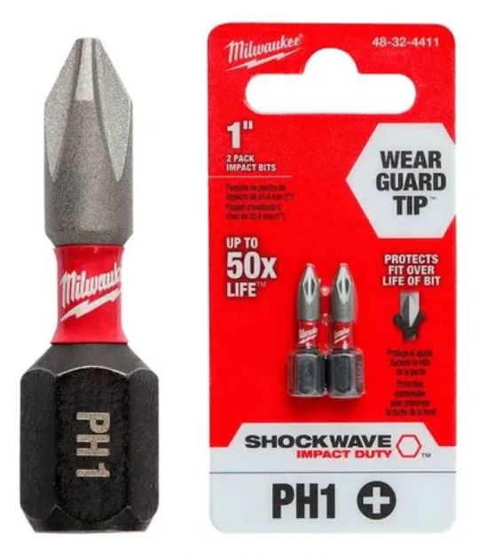 PUNTERA MILWAUKEE PH1 X 25 (2PZ) 48-32-4411