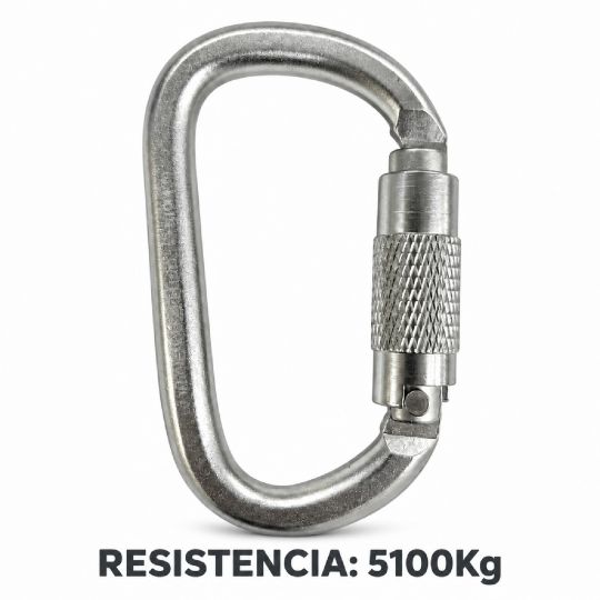 MOSQUETON ALTA RESISTENCIA 50KN APERTURA 22MM GIRO - 69X112
