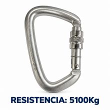 MOSQUETON ALTA RESISTENCIA 50KN APERTURA 27MM ROSCA - 79X118