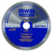 DISCO CORTE DIAMANTADO IRWIN 180 X 25,4MM CONTINUO IW8944