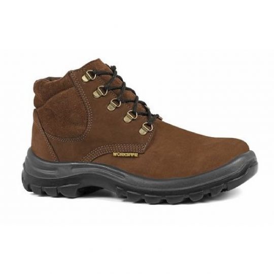 BOTA NOBUCK CAFE WORKSAFE CON CORDON PUNTA PLAST. N?45