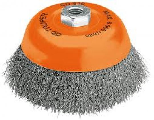 CEPILLO COPA ALAMBRE ONDULADO TRUPER 4 EJE 14MM 11532