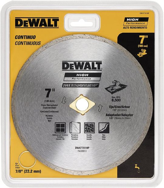 DISCO DIAMANTADO CONTINUO DEWALT 180MM DW47701HP