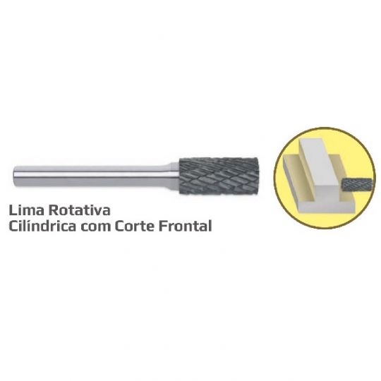 LIMA ROTATIVA CILINDRICA C / CORTE FRONTAL 6MM B0616