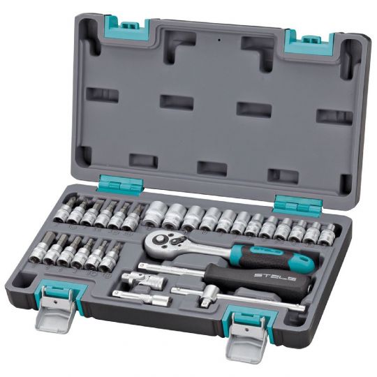JUEGO LLAVE TUBO 1 /4 29PZ  STELS - 1410055