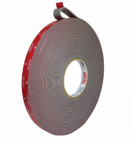 CINTA DOBLE FAZ GRIS ACM ADERE XC160 12MM X 20M ESP.1,6MM