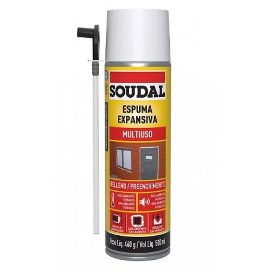 ESPUMA POLIURETANO MANUAL SOUDAL 500ML 460G