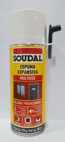ESPUMA POLIURETANO MANUAL SOUDAL 300ML 275G