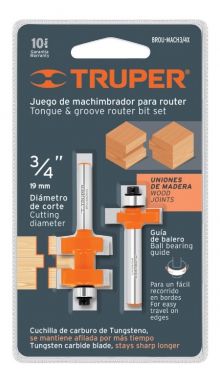 JUEGO FRESAS TRUPER MACHIMBRADOR 3/4