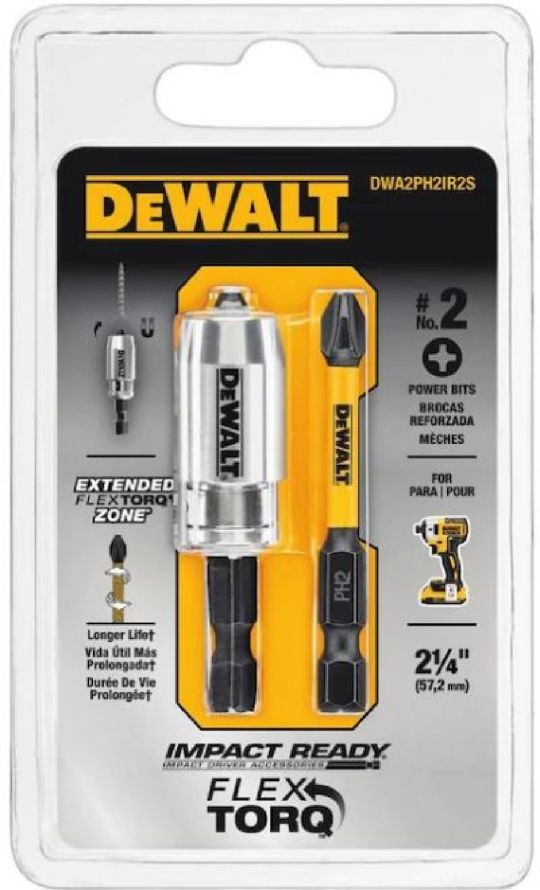 PUNTERA IMPACTO PH2 X 57 + IMANTADOR DEWALT DWA2PH2IR2S