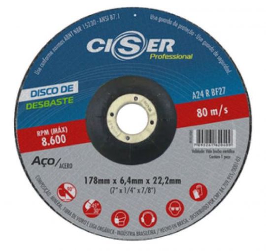 DISCO DESBASTE CISER 180 X 6,4 X 22,2MM 1P20110100