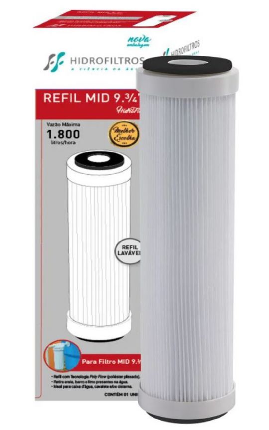 FILTRO POLY FLOW 9.3 /4 LAVABLE HIDROFILTROS REFIL MID