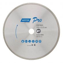 DISCO DIAMANTADO NORTON PRO 230 X 22MM CONTINUO