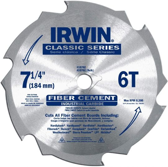 DISCO SIERRA FIBRO CEMENTO IRWIN 7.1 /4 6DIENTES 15702ZR