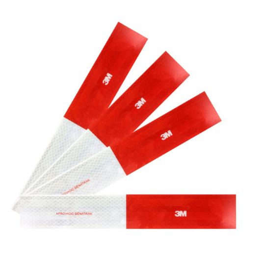 CINTA REFLECTIVA 3M ROJO BLANCO (POR TIRA)