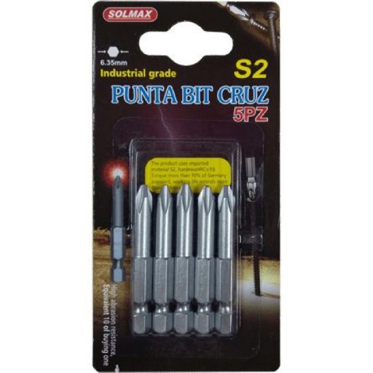 PUNTERA PHILLIPS PH3 X 50MM S2 5PZ SOLMAX 01H-05