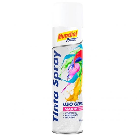 PINTURA AEROSOL BLANCO SEMI BRILLO MUNDIAL PRIME 400ML