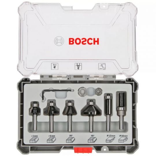 JUEGO FRESAS BOSCH 6PZ EJE 1 /4 2607017470