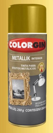 PINTURA AEROSOL COLORGIN METALLIK OURO 350ML - 052