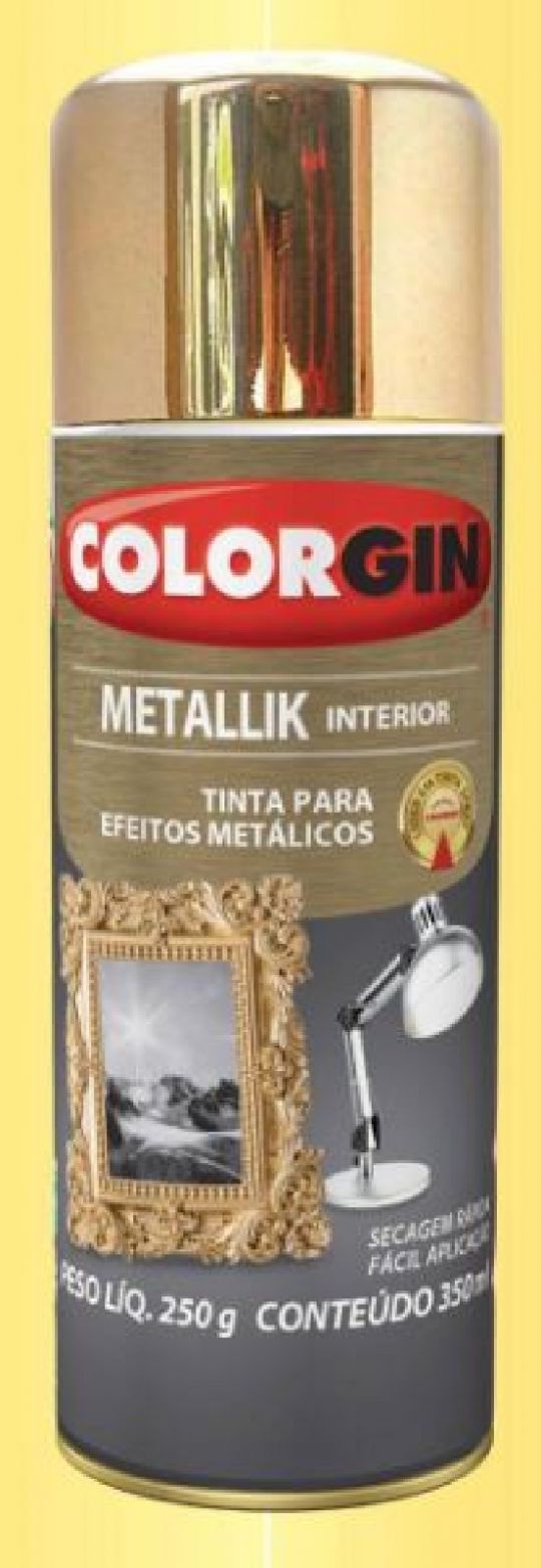 PINTURA AEROSOL COLORGIN METALLIK DORADO 350ML - 057