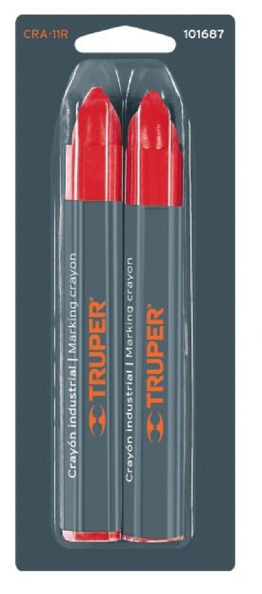 CRAYON MARCADOR INDUSTRIAL ROJO 12CM 2P TRUPER 101687