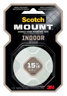 CINTA 3M DOBLE FAZ BLANCA INDOOR 2,54CM X 1,39MTS 214H