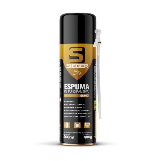 ESPUMA POLIURETANO SIEGER SS103 500ML /480G