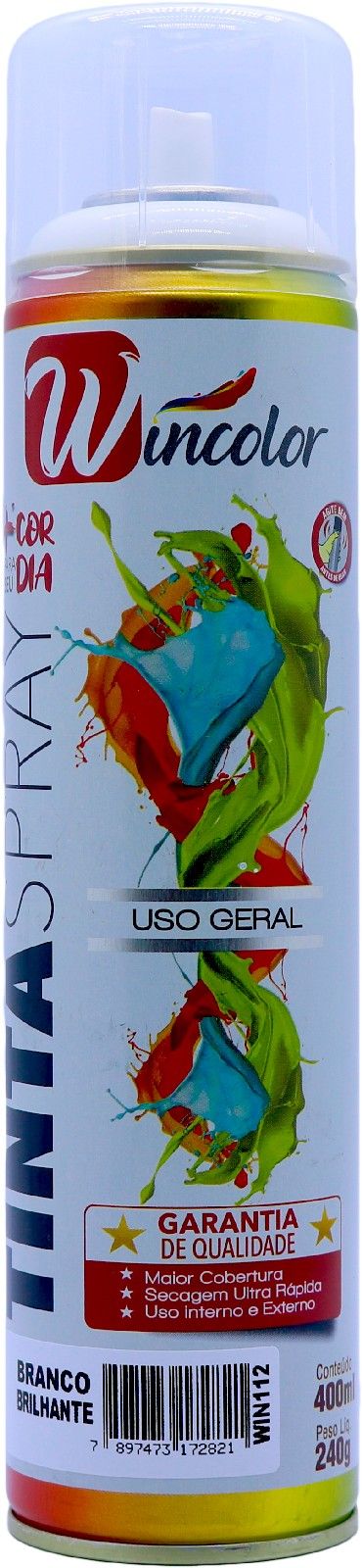 PINTURA AEROSOL WINCOLOR BLANCO BRILLANTE 400ML WIN112