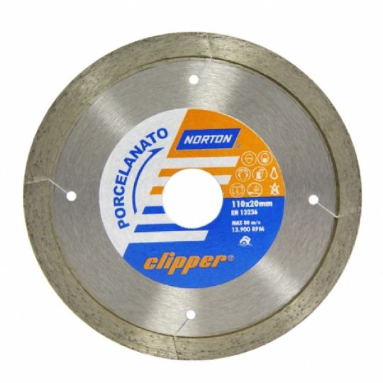 DISCO DIAMANTADO PORCELANATO NORTON CLIPPER 110 X 20MM